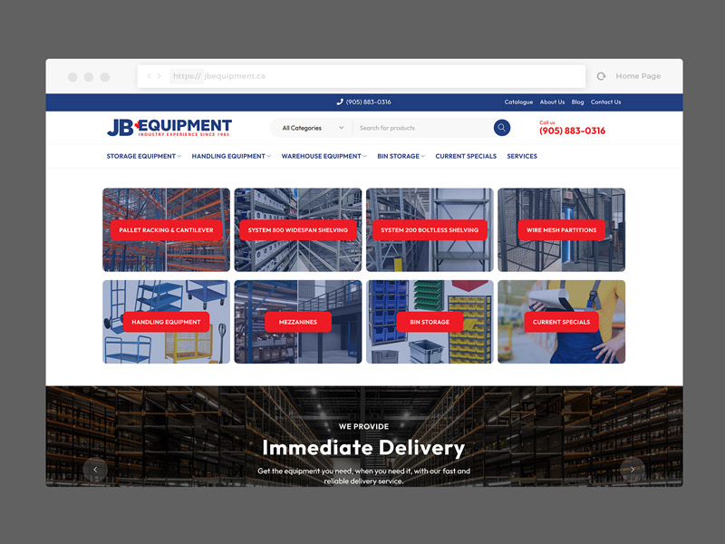 JB Equipment Web Design