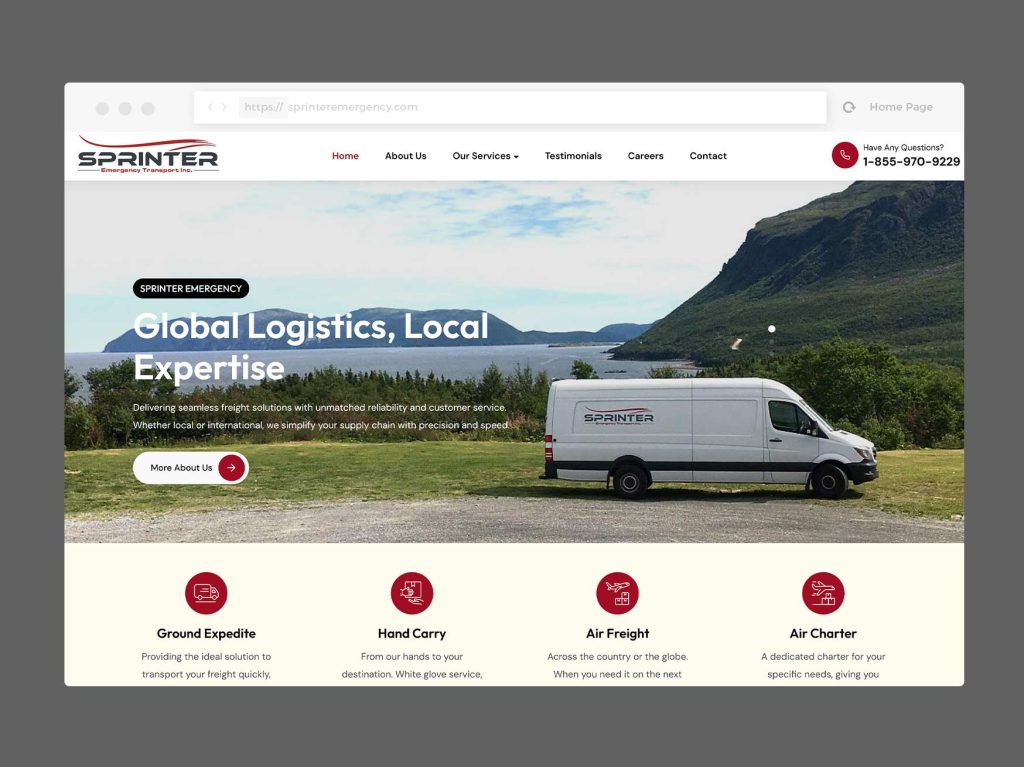 Freight Web Design