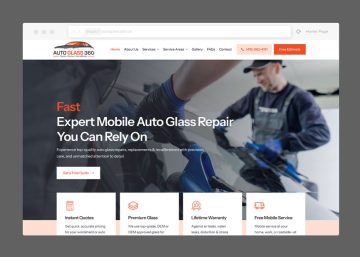 auto glass web design