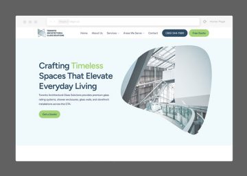 Toronto glass web design