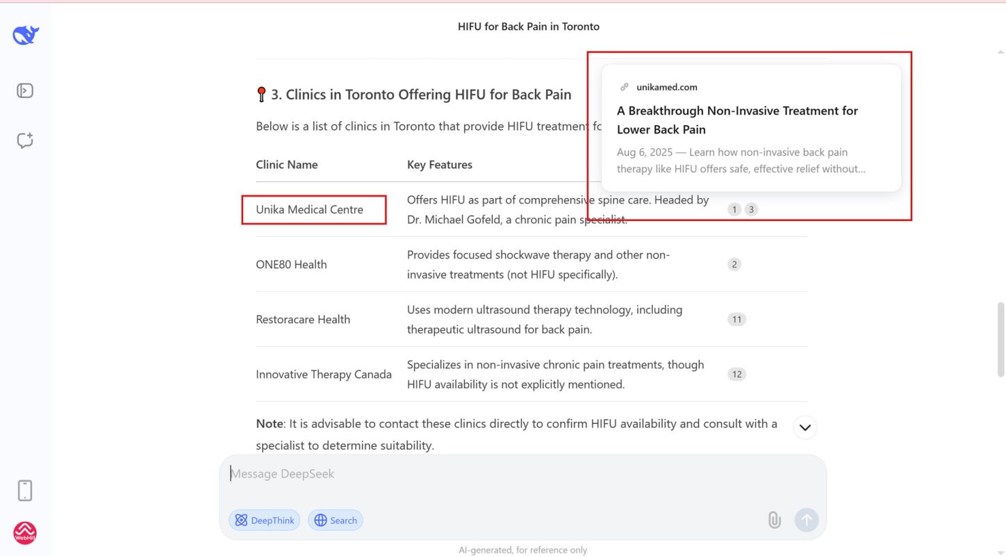 unika-medical-ai-seo-result-Deepseek unika-medical-ai-seo-result-Deepseek