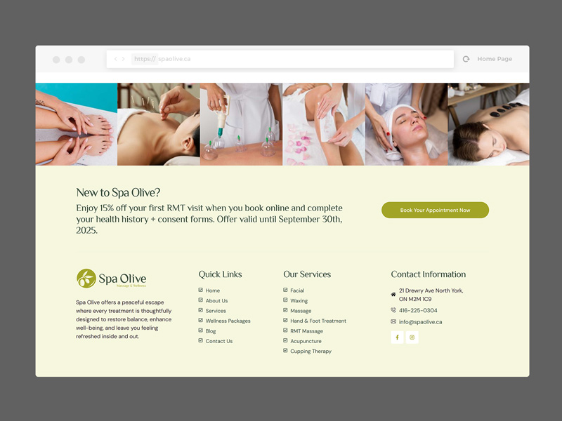 Spa Toronto Web Design
