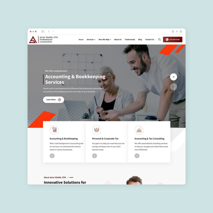 accounting web design