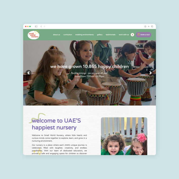 children nursery web design