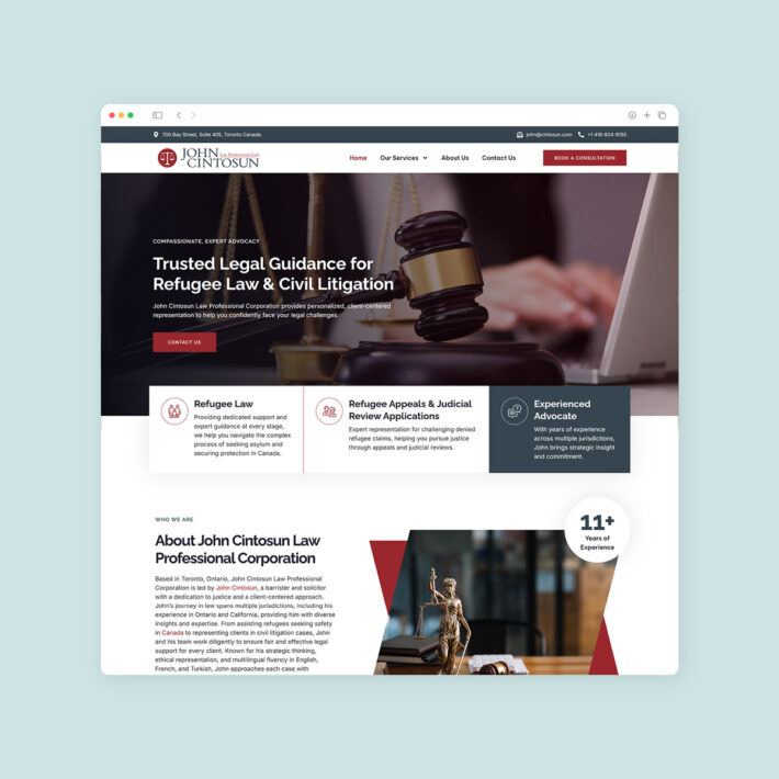 Refugee Lawyer Web Design