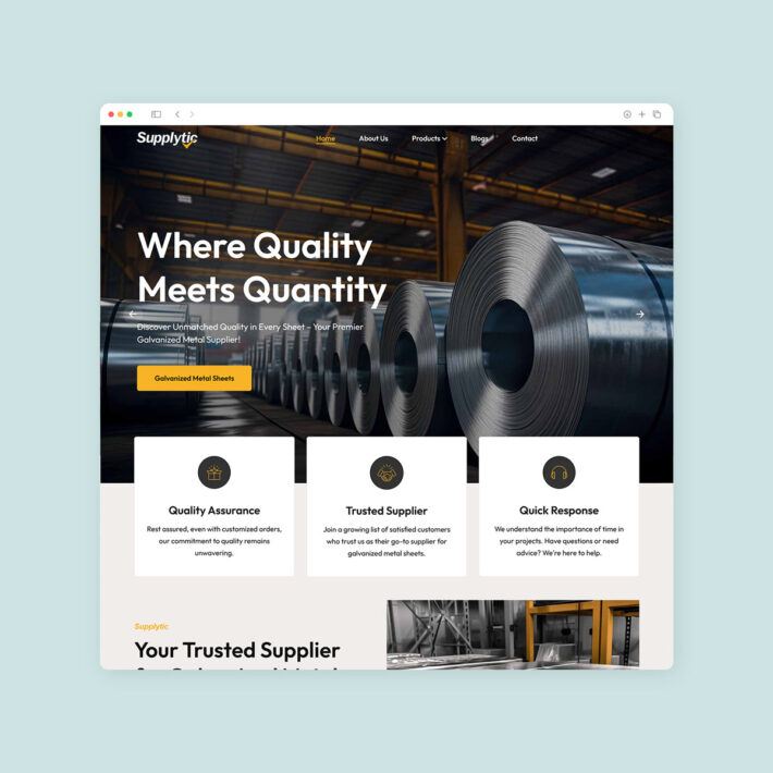 supply chain web design