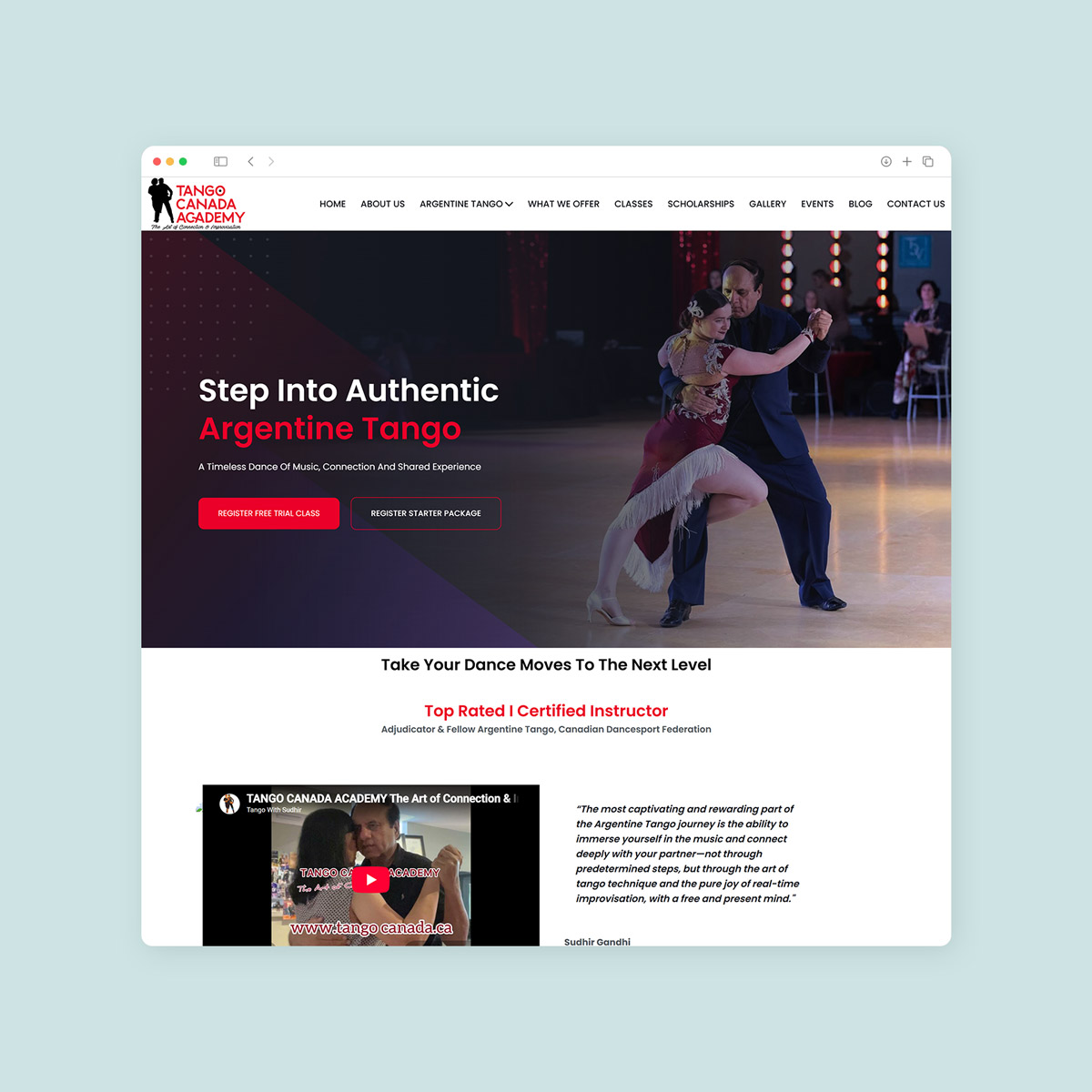 Dance Academy Web Design