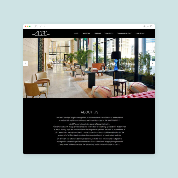 project management web design