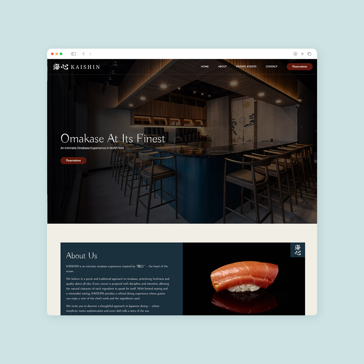 restaurant web design