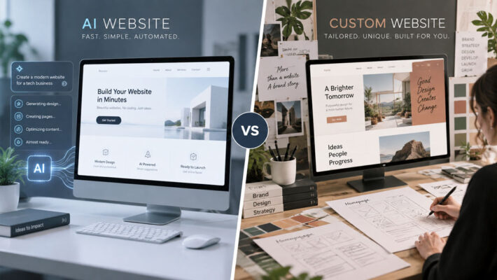 Ai website vs custom website